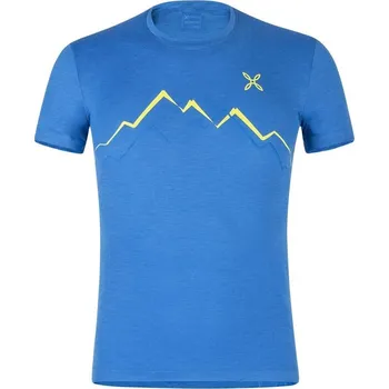 Triko Montura Merino Skyline T-shirt XL sky blue/lime green