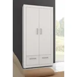 Skříň MOLTENO 2D, bílá/bílý lesk, 5 let záruka + vyzvednutí ZDARMA