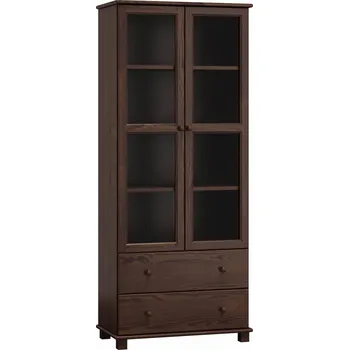 police Vitrína SAPITWA 2, masiv borovice, moření: ořech + vyzvednutí ZDARMA