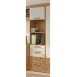 Regál GATTON 1D4S, dub artisan/bílý lesk, 5 let záruka + vyzvednutí ZDARMA