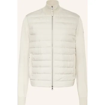 Pánská bunda Moncler Pánský Pletený Kardigan Ze Směsi Materiálů, krémová, 58