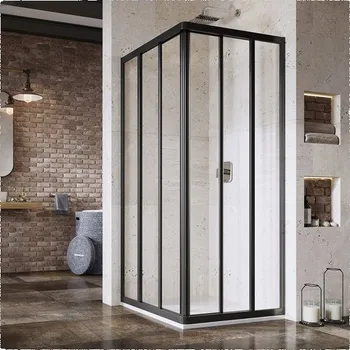 Sprchový kout Ravak ASRV3 90 198, černá+transparent