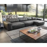 DELIFE Rohová pohovka Sirpio XL 370x170 cm koženka vintage antracitová