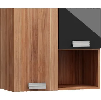 police Závěsná skříňka KEATING, švestka wallis/černý lesk, 5 let záruka + vyzvednutí ZDARMA