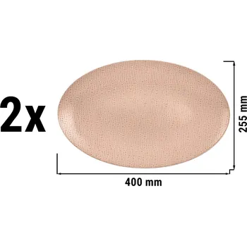 Talíř G.Gastro (2 kusy) SELTMANN WEIDEN | Kávový talíř - 400 x 255 mm - Starorůžová