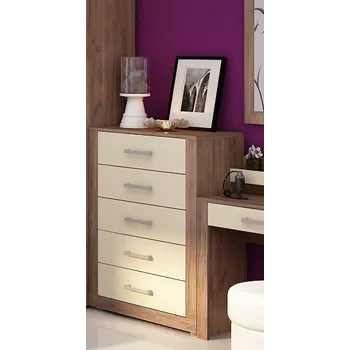 Komoda Šuplíková komoda MOLTENO, craft tobaco/krém, 5 let záruka + vyzvednutí ZDARMA