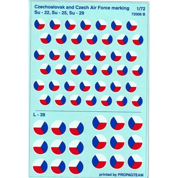 Plastikový model 1:72 Československé výsostné znaky s bílým lemem