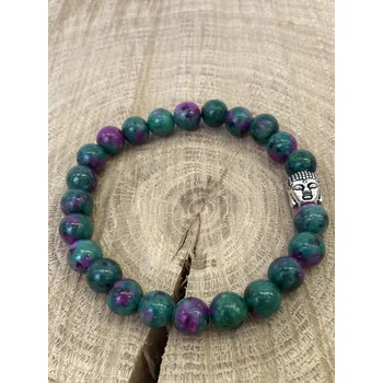 Náramek Himalife Energetický náramek Rubín v zoisitu s Buddhou