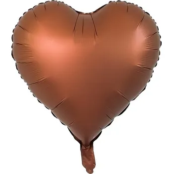Balónek Fóliový balónek Srdce coffee 45 cm