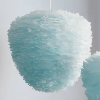 UMAGE Eos Evia Medium závěsné světlo světle modrá/bílá - Stříška - Ø 12 cm, výška 7 cm; délka kabelu 210 cm 1 x 15 W LED - Doprava zdarma