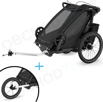 vozík za kolo Thule Chariot Sport 2 G3 Single Black + bike set + kočárkový set + běžecký set