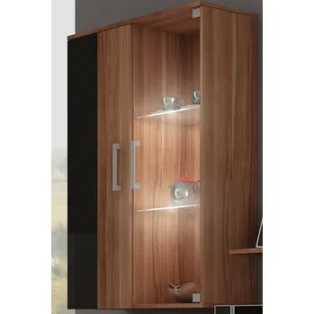 police Závěsná skříňka MANGONA, švestka/černý lesk, 5 let záruka + vyzvednutí ZDARMA