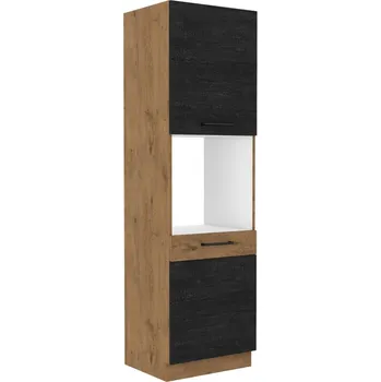 Kuchyňská linka ZEATA, skříňka na vest. troubu 60 DP-210 2F, korpus: dub lancelot, dvířka: dark wood/dub lancelot + vyzvednutí ZDARMA