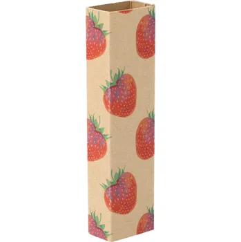 Jednorázové nádobí Reklamní CreaSleeve Kraft 368 papírový kraftový rukáv na zakázku, přírodní