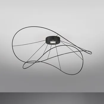 Axo Light Stropní svítidlo Axolight Hoops 2 LED, černé - Stříška/zdroj světla - Ø 17,4 cm, výška 5,7 cm černá LED 17 W celkem - Doprava zdarma