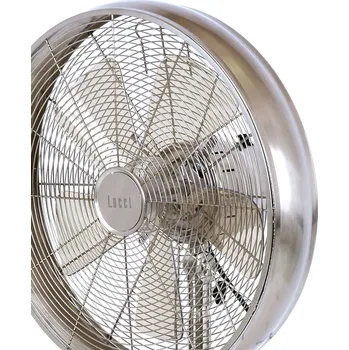 Lampička Beacon Lighting Podstavný ventilátor Beacon Breeze chromové barvy, kulatý podstavec, tichý chrom, černá - Doprava zdarma