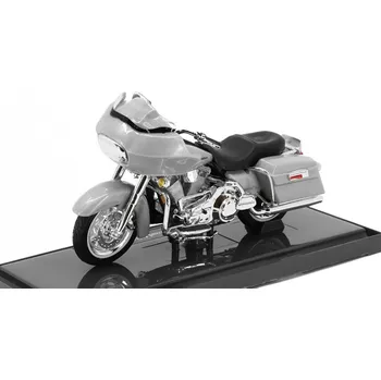 autíčko Harley-Davidson FLTR Road Glide 2002 šedá na podstavci 1:18 - Maisto Harley Davidson FLTR Road Glide 2002 - model motorky