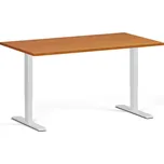 B2B Partner Výškově nastavitelný stůl, 140x80 cm, 1 motor, bílá podnož, třešeň