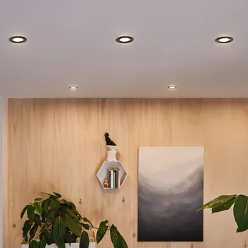 Lampička Paulmann Calla, černá, otočná, 4 000 K, nestmívatelné, 10 ks - Hloubka dutiny nejméně 4 cm černá matná 10 x 6 W LED - Doprava zdarma