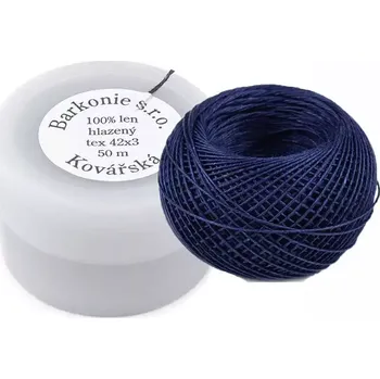 Nit Lněná nit tmavě modrá (Kovářská režná nit)