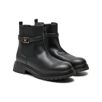 Dámské kozačky Polokozačky Tommy Hilfiger Chelsea Boot T3A5-33572-1351 S Černá 37