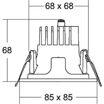 Lampička BRUMBERG Apollo Micro, hladký, hranatý, 3 500 K, bílý - Instalační rozměr - délka 6,8 cm, šířka 6,8 cm bílá 1 x 7 W LED - Doprava zdarma