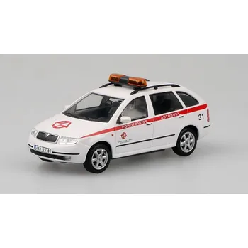 Škoda Fabia Combi DP hl.m. Prahy - bílá 1:43 Škoda Fabia Combi 2000 - kovový model auta