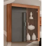 Závěsná skříňka SIWANI, švestka wallis/černý lesk, 5 let záruka + vyzvednutí ZDARMA