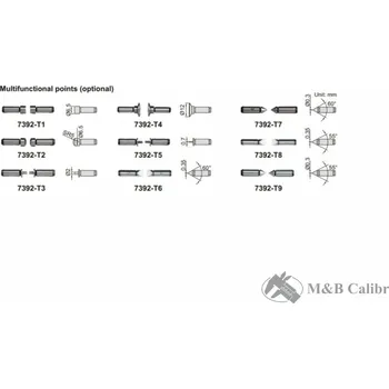 Posuvné měřítko Multifunkční měřicí dotek bodový (pár) 0,3 mm INSIZE