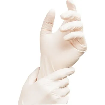 Pracovní oblečení Jednorázové latexové rukavice pudrované