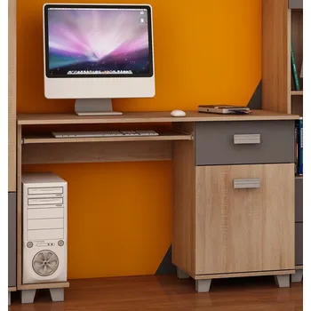 Psací stůl PC stůl KEATING, dub sonoma/grafit, 5 let záruka + vyzvednutí ZDARMA
