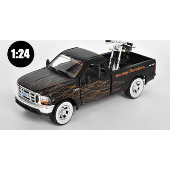 Hračka Ford F-350 Super duty + Harley-Davidson FXSTB Night Train 1:24 - Maisto Ford F 350 Super duty + Harley Davidson FXSTB Night Train
