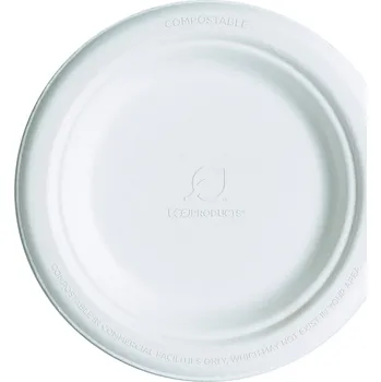 Jednorázové nádobí Talíř kulatý z cukrové třtiny průměr 154mm/50ks