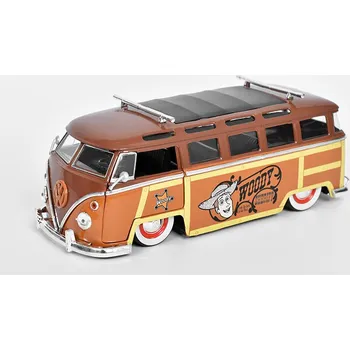 autíčko Volkswagen T1 Samba Minibus 1962 s figurkou Woody - Toy Story 1:24 - Jada Toys VW T1 Samba Minibus 1962 s figurkou Woody - Toy Story 1/24