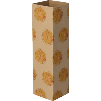 Jednorázové nádobí Reklamní CreaSleeve Kraft 405 papírový kraftový rukáv na zakázku, přírodní