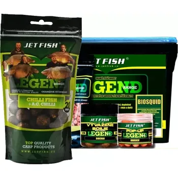 Boilies rybářské boilies JET FISH Boilie Legend Range - 250g - 250g-24mm boilie Žlutý Impuls_ořech/javor