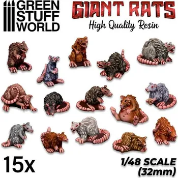 Plastikový model Resin Set Giant Rits – resinové obří krysy (15 ks)