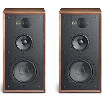 Wharfedale LINTON Heritage bez stojanů Mahagon (3pásmová stojanová reprosoustava s bassreflexem + stojany, cena za pár bez stojanů)