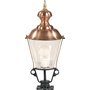 Venkovní osvětlení K.S. Verlichting Cestovní světlo K43, výška 61 cm, černé - Ø hlavy lampy 30 cm průhledný, měděný 1 x 60 W - Doprava zdarma
