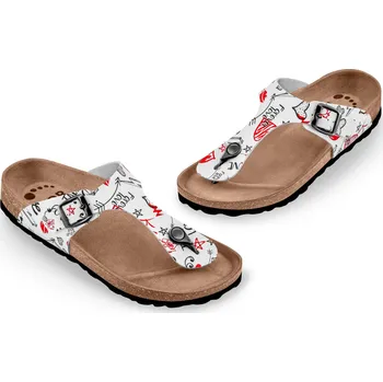 Dámské žabky FORcare - Dámské žabky, 201060 potisk - láska Velikost: 41