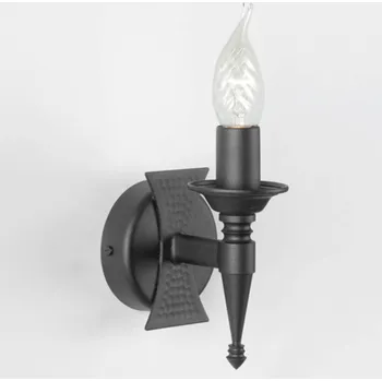 Lampička Elstead Středověké nástěnné světlo SAXON 1 zdroj černá černé 1 x 60 W - Doprava zdarma