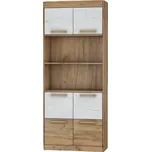 Regál GATTON s dvířky, craft zlatý/craft bílý, 5 let záruka + vyzvednutí ZDARMA