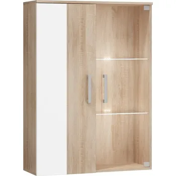 police Závěsná skříňka MANGONA, dub sonoma/bílý lesk, 5 let záruka + vyzvednutí ZDARMA