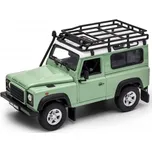 Land Rover Defender zelený se střešním nosičem 1:24 - Welly Land Rover Defender - model auta