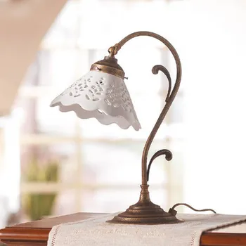 Lampička Ceramiche Stolní lampa Semino, keramické stínidlo - průměr stínidla 18 cm bronzová, bílá 1 x 40 W - Doprava zdarma