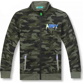 Chlapecká mikina MASKÁČOVÁ MIKINA KUGO ARMY, velikost 134 - 164 Barva: Maskáč s modrým nápisem, Velikost: 134