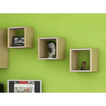 Dětský pokoj Police NELLORE (3 ks), dub sonoma sv./levandulová, 5 let záruka + PROVĚŘENO zákazníky + vyzvednutí ZDARMA