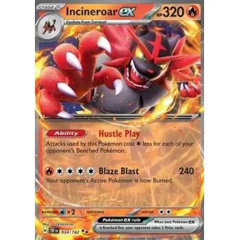 Karetní hra Pokémon TEF 034/162 Incineroar ex - Temporal Forces