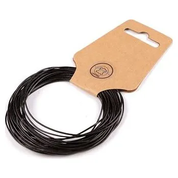 Textilie Kožená šňůrka Ø 1mm (5m) varianta hnědá - lakovaná