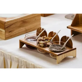 Dřevěný stojan na sklenice Leone 295/125/50mm 1ks